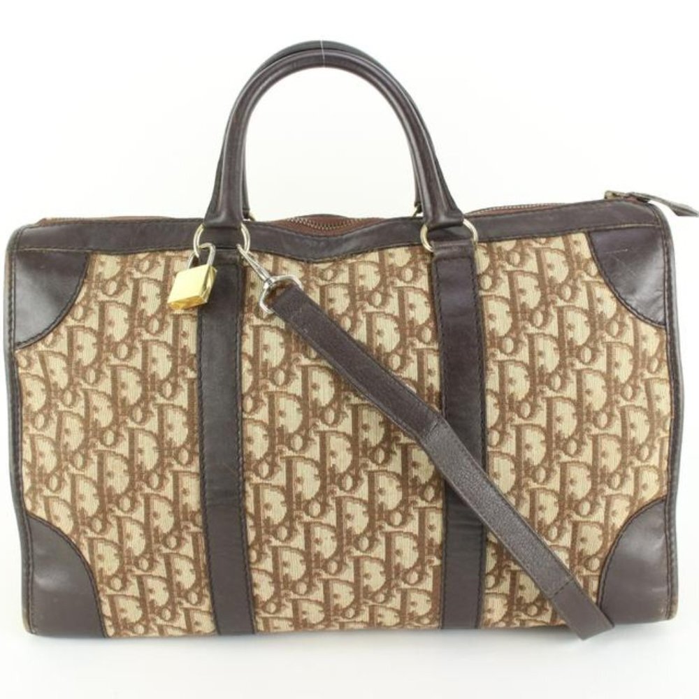 Dior Monogram Trotter Suitcase Trunk with Strap 67d55s